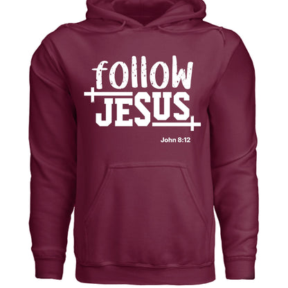 Follow Him Unisex Christian Pullover Hooded Sweatshirt - ClaimedbyGodDesigns