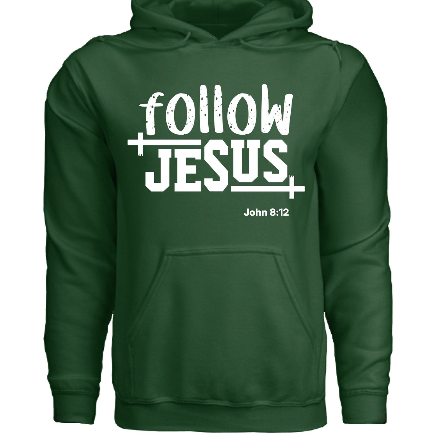 Follow Him Unisex Christian Pullover Hooded Sweatshirt - ClaimedbyGodDesigns