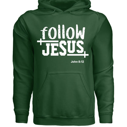 Follow Him Unisex Christian Pullover Hooded Sweatshirt - ClaimedbyGodDesigns