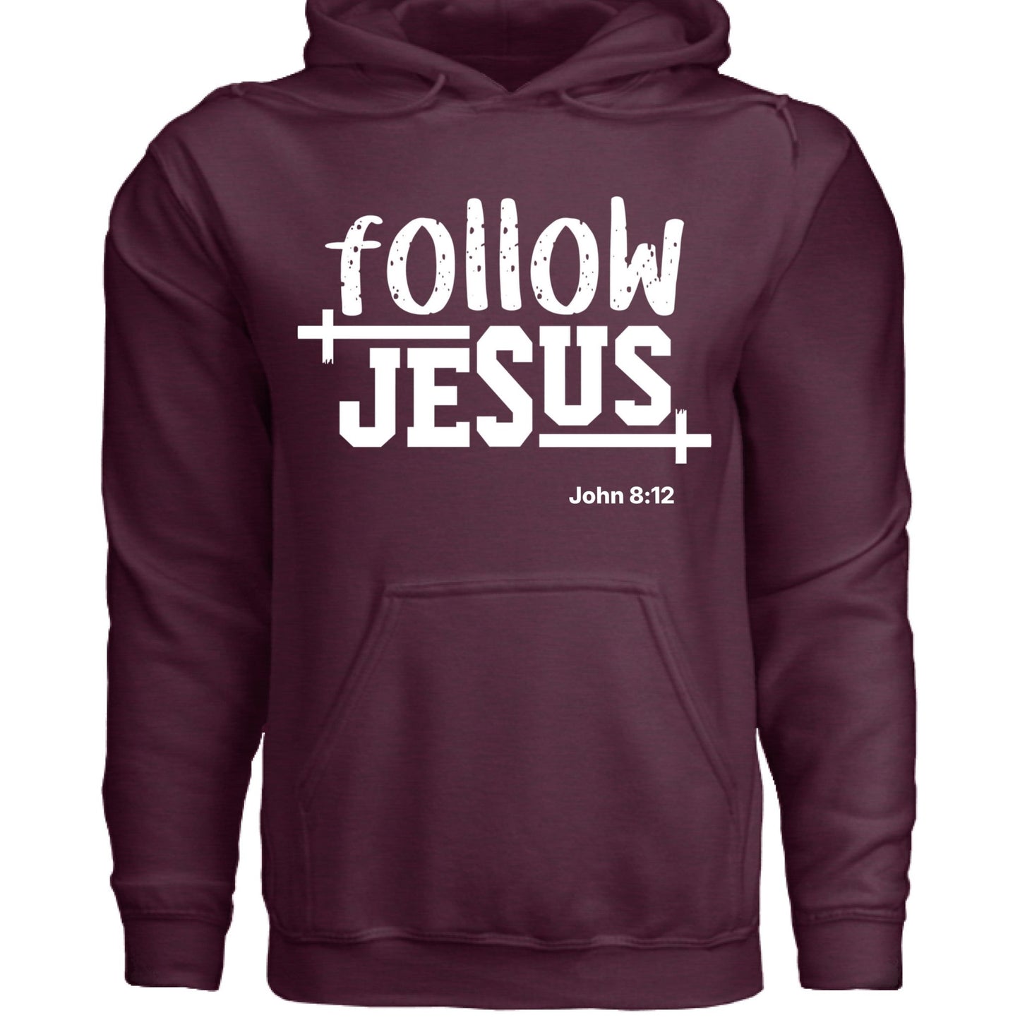 Follow Him Unisex Christian Pullover Hooded Sweatshirt - ClaimedbyGodDesigns