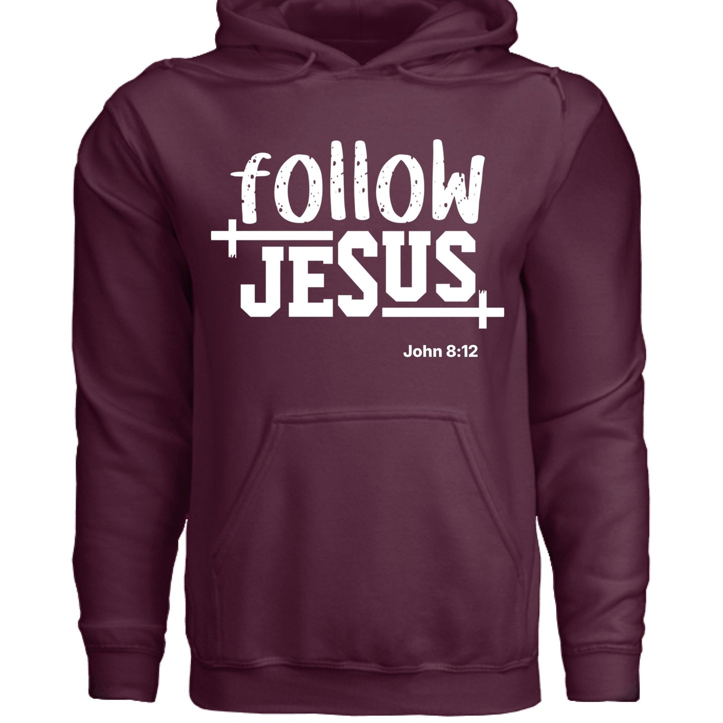 Follow Him Unisex Christian Pullover Hooded Sweatshirt - ClaimedbyGodDesigns