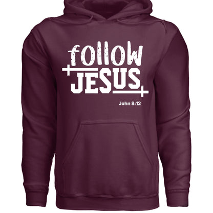 Follow Him Unisex Christian Pullover Hooded Sweatshirt - ClaimedbyGodDesigns