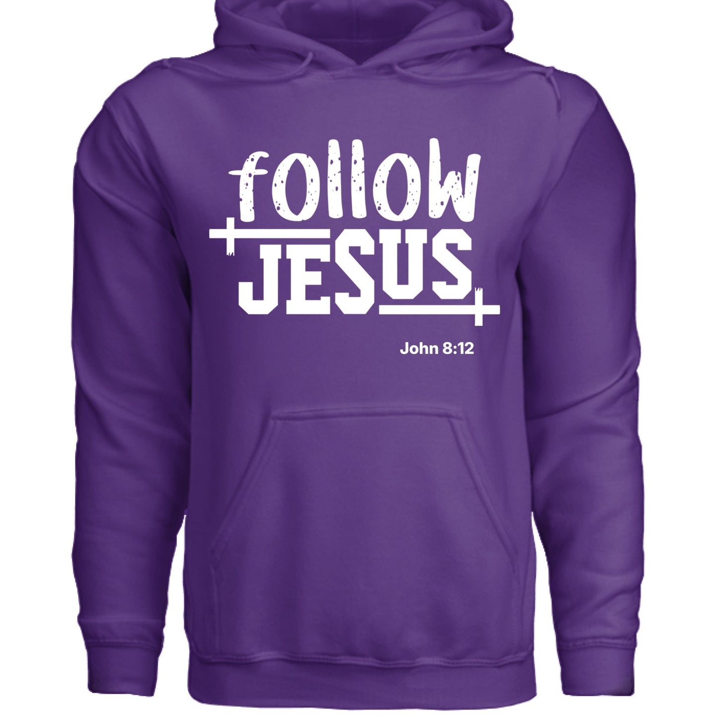 Follow Him Unisex Christian Pullover Hooded Sweatshirt - ClaimedbyGodDesigns