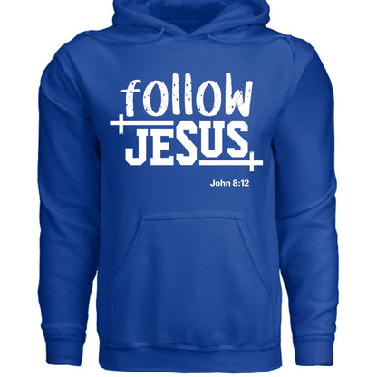 Follow Him Unisex Christian Pullover Hooded Sweatshirt - ClaimedbyGodDesigns