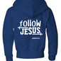 Follow Him Youth Christian Full - Zip Hooded Sweatshirt - ClaimedbyGodDesigns