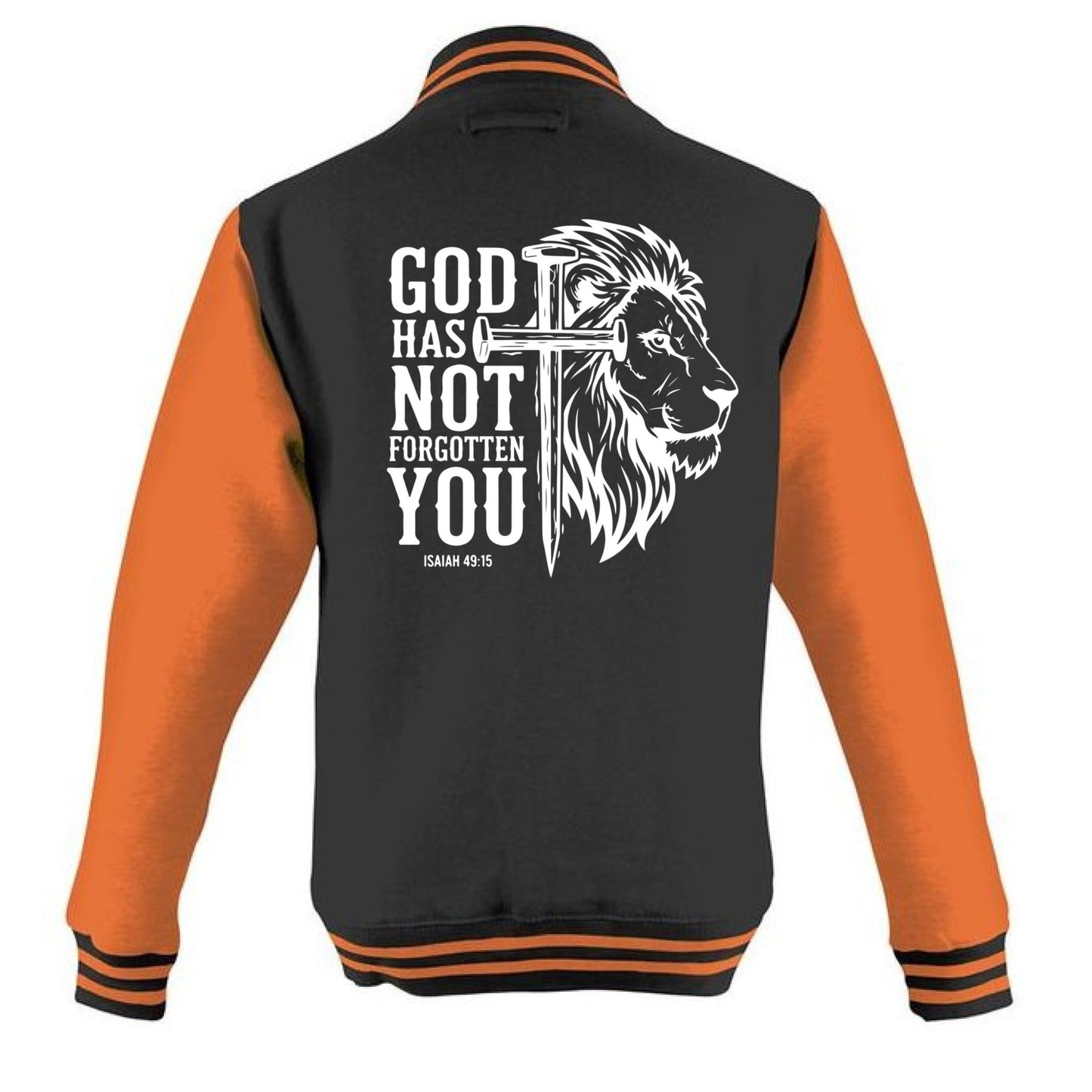 He has not Forgotten You Men's Christian Heavyweight Letterman Jacket - ClaimedbyGodDesigns