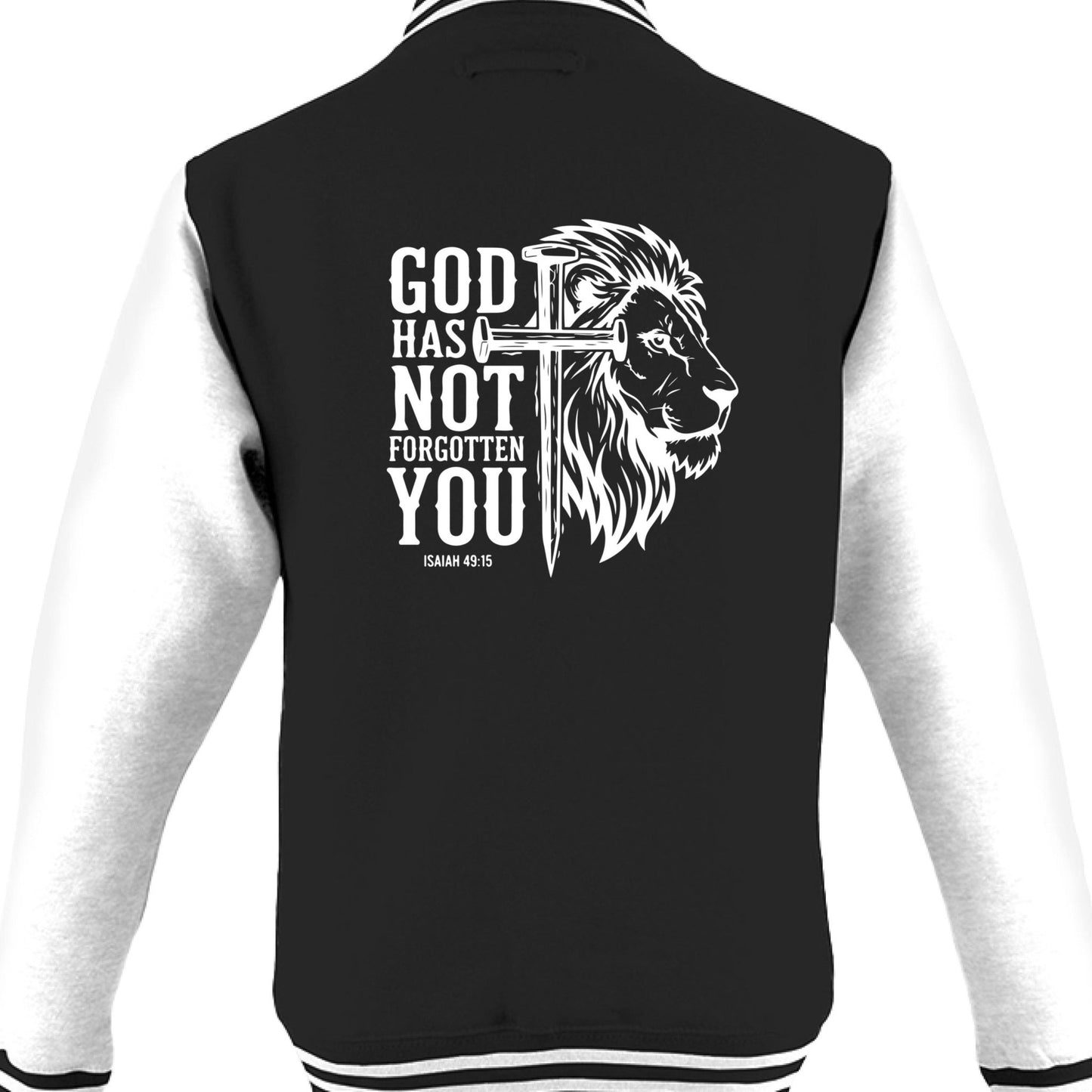 He has not Forgotten You Men's Christian Heavyweight Letterman Jacket - ClaimedbyGodDesigns