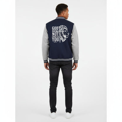 He has not Forgotten You Men's Christian Heavyweight Letterman Jacket - ClaimedbyGodDesigns