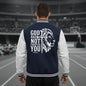He has not Forgotten You Men's Christian Heavyweight Letterman Jacket - ClaimedbyGodDesigns