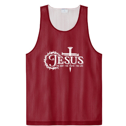 Way Truth Life Men’s Christian Gym Mesh Tank - ClaimedbyGodDesigns
