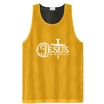Way Truth Life Men’s Christian Gym Mesh Tank - ClaimedbyGodDesigns