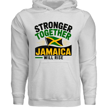 Stronger Together Jamaica Will Rise Fundraising Hooded Sweatshirt - ClaimedbyGodDesigns