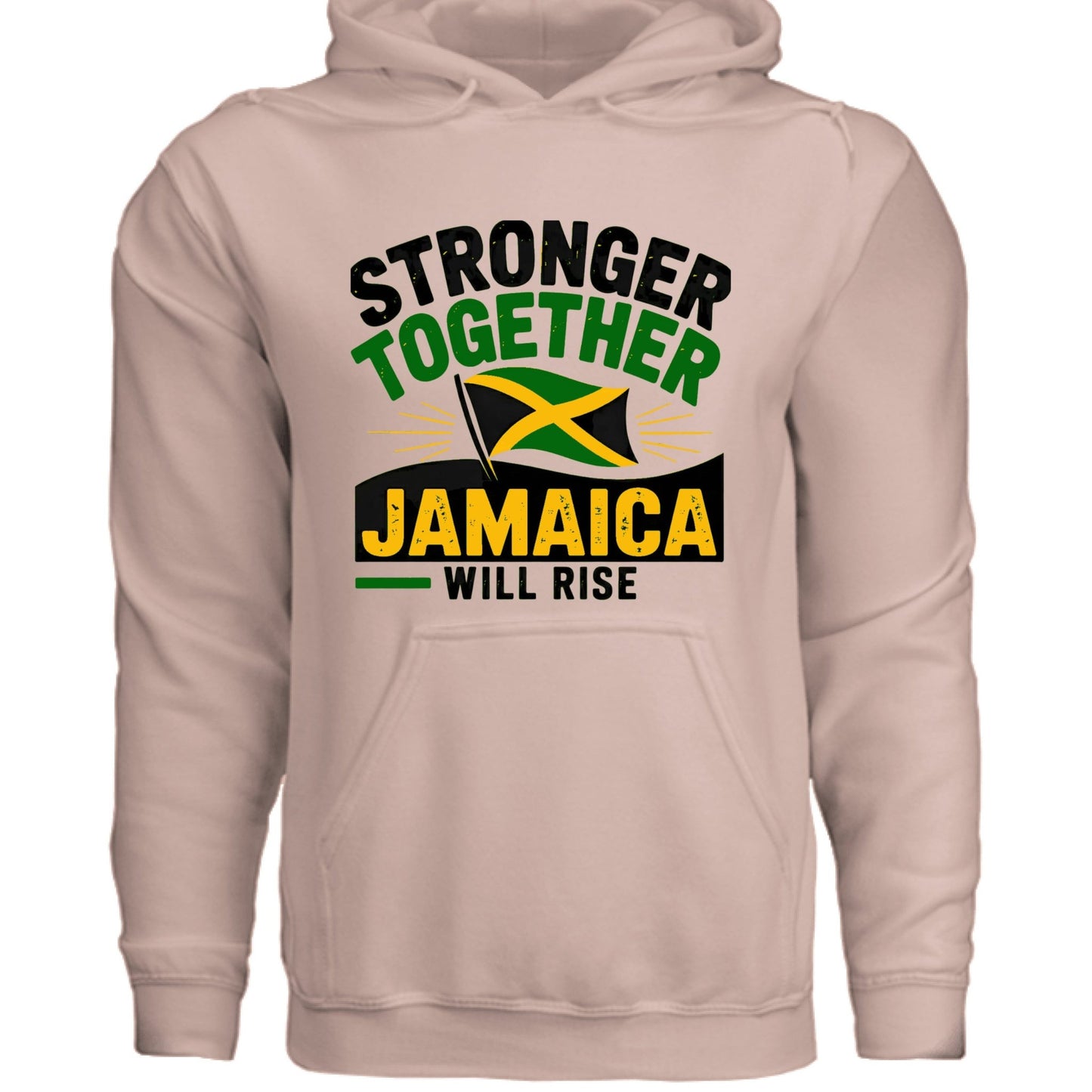 Stronger Together Jamaica Will Rise Fundraising Hooded Sweatshirt - ClaimedbyGodDesigns