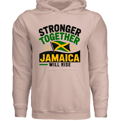 Stronger Together Jamaica Will Rise Fundraising Hooded Sweatshirt - ClaimedbyGodDesigns