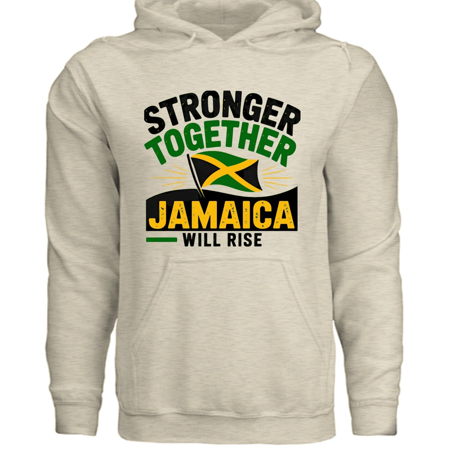 Stronger Together Jamaica Will Rise Fundraising Hooded Sweatshirt - ClaimedbyGodDesigns