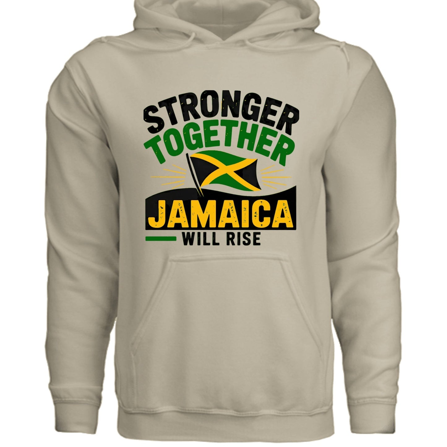 Stronger Together Jamaica Will Rise Fundraising Hooded Sweatshirt - ClaimedbyGodDesigns