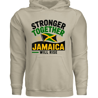 Stronger Together Jamaica Will Rise Fundraising Hooded Sweatshirt - ClaimedbyGodDesigns