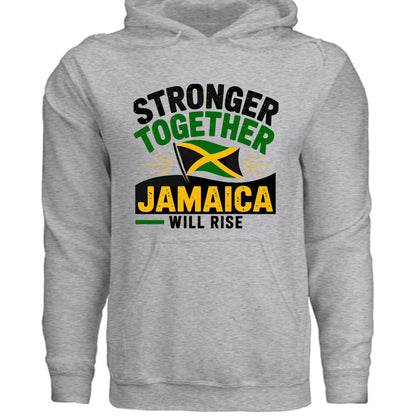 Stronger Together Jamaica Will Rise Fundraising Hooded Sweatshirt - ClaimedbyGodDesigns
