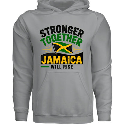 Stronger Together Jamaica Will Rise Fundraising Hooded Sweatshirt - ClaimedbyGodDesigns