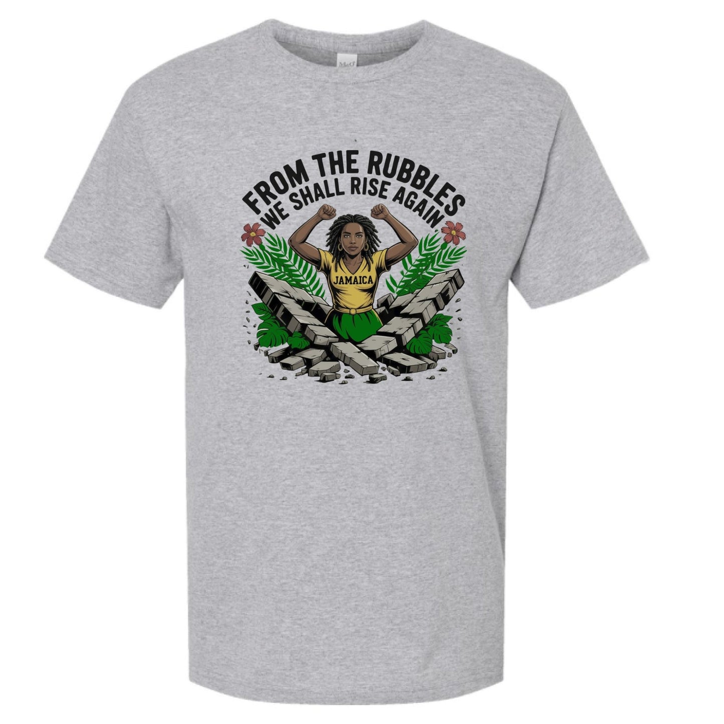 From The Rubbles We Shall Rise again Jamaica Fundraising T-shirt - ClaimedbyGodDesigns