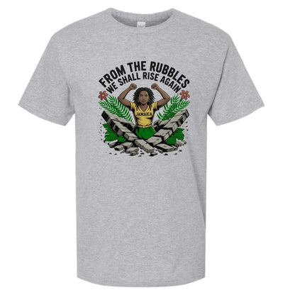 From The Rubbles We Shall Rise again Jamaica Fundraising T-shirt - ClaimedbyGodDesigns