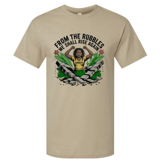 From The Rubbles We Shall Rise again Jamaica Fundraising T-shirt - ClaimedbyGodDesigns