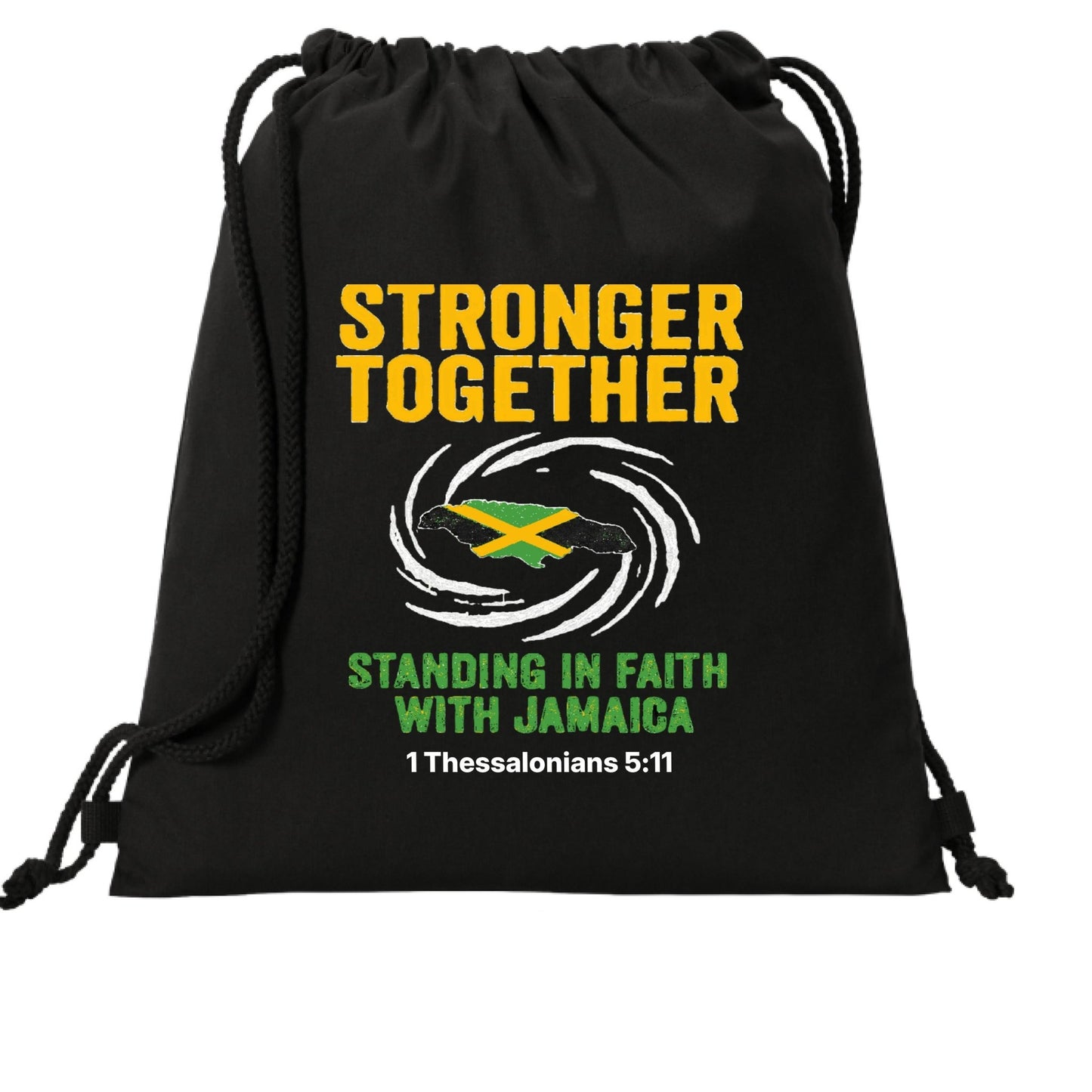 Standing In Faith Jamaican Fundraising Drawstring Bag - ClaimedbyGodDesigns