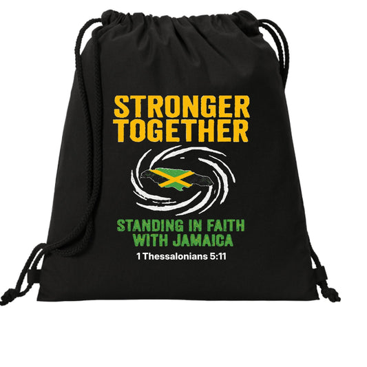 Standing In Faith Jamaican Fundraising Drawstring Bag - ClaimedbyGodDesigns