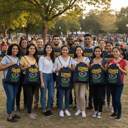 Standing In Faith Jamaican Fundraising Drawstring Bag - ClaimedbyGodDesigns