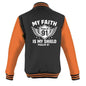 My Faith Is My Shield Men's Christian Heavyweight Letterman Jacket - ClaimedbyGodDesigns