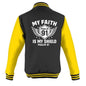 My Faith Is My Shield Men's Christian Heavyweight Letterman Jacket - ClaimedbyGodDesigns