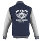 My Faith Is My Shield Men's Christian Heavyweight Letterman Jacket - ClaimedbyGodDesigns