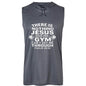 Nothing Him and The Gym Can't Get Me Through Men’s Christian Gym Sleeveless Hooded T-shirt - ClaimedbyGodDesigns