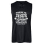 Nothing Him and The Gym Can't Get Me Through Men’s Christian Gym Sleeveless Hooded T-shirt - ClaimedbyGodDesigns