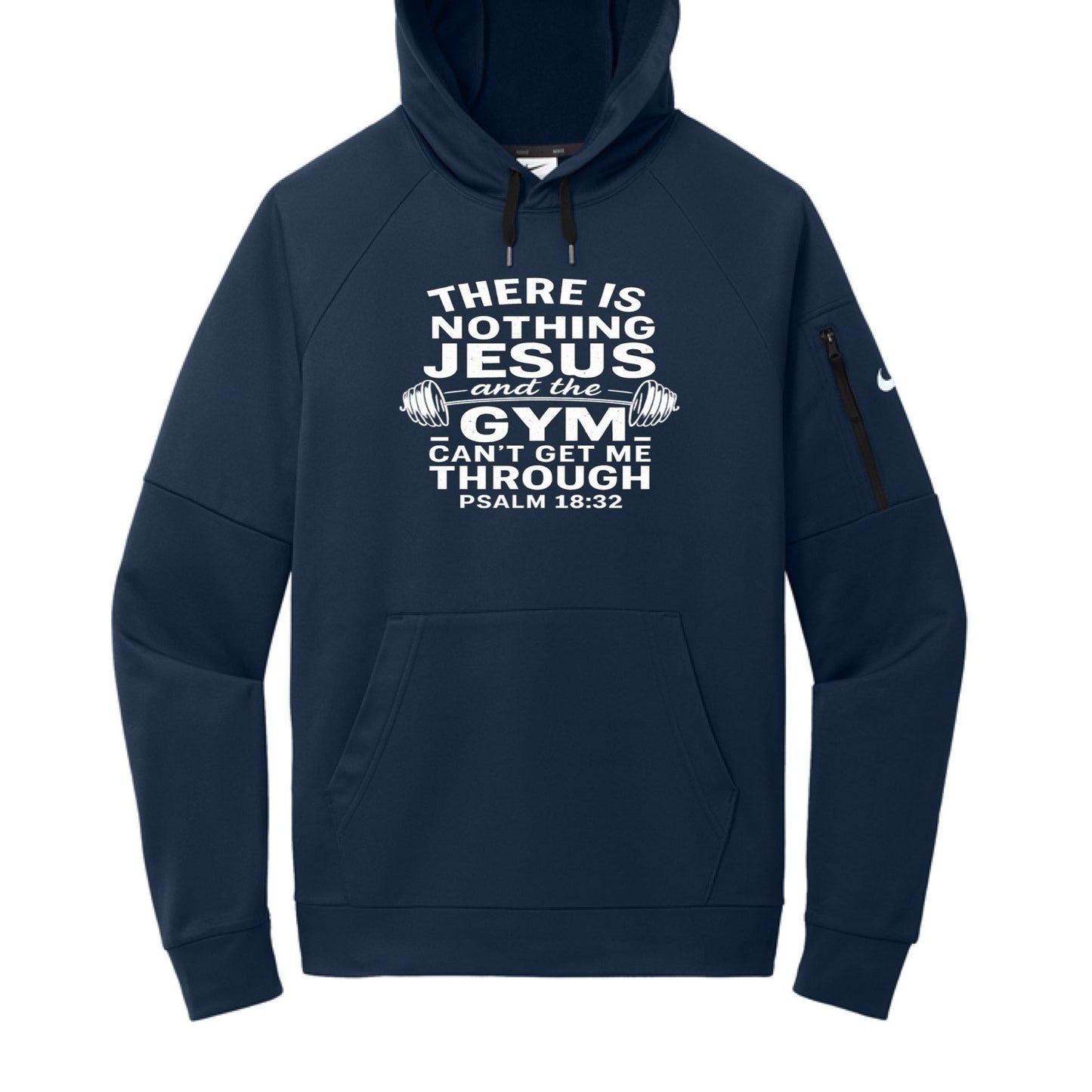 There Is Nothing Him and The Gym Can’t Get Me Through Unisex Christian Gym Hooded Sweatshirt - ClaimedbyGodDesigns
