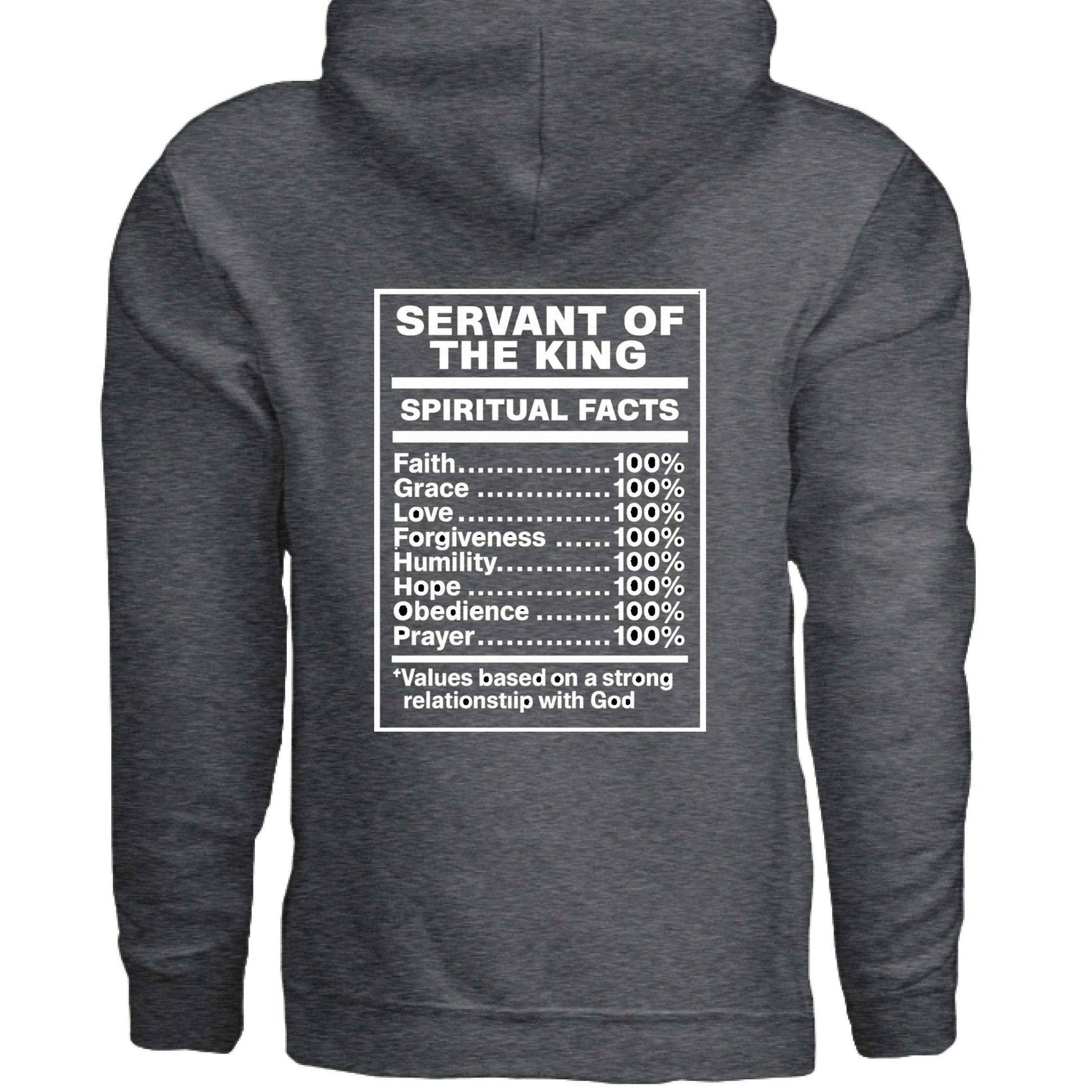 Servant Of The King Spiritual Facts Unisex Christian Pullover Hooded Sweatshirt - ClaimedbyGodDesigns