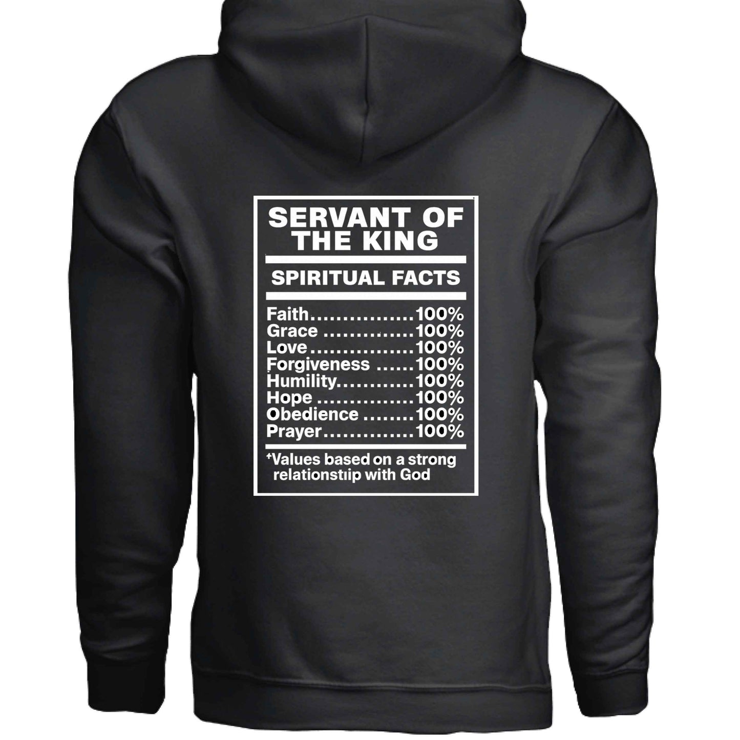 Servant Of The King Spiritual Facts Unisex Christian Pullover Hooded Sweatshirt - ClaimedbyGodDesigns