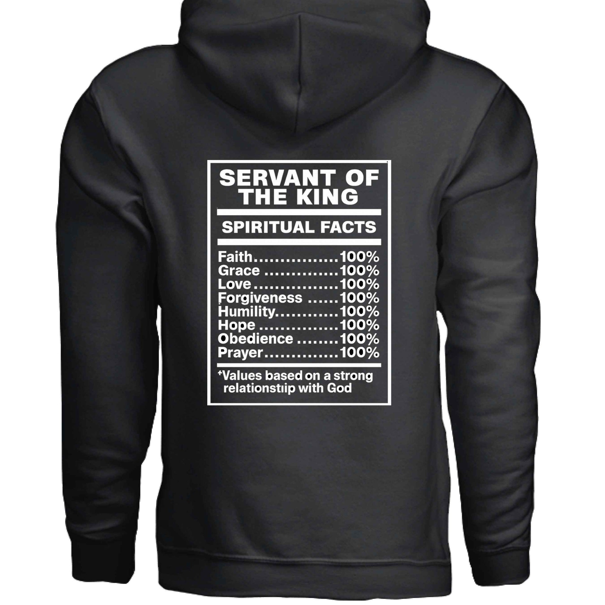 Servant Of The King Spiritual Facts Unisex Christian Pullover Hooded Sweatshirt - ClaimedbyGodDesigns
