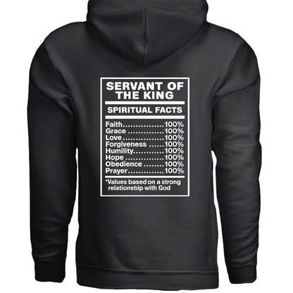 Servant Of The King Spiritual Facts Unisex Christian Pullover Hooded Sweatshirt - ClaimedbyGodDesigns