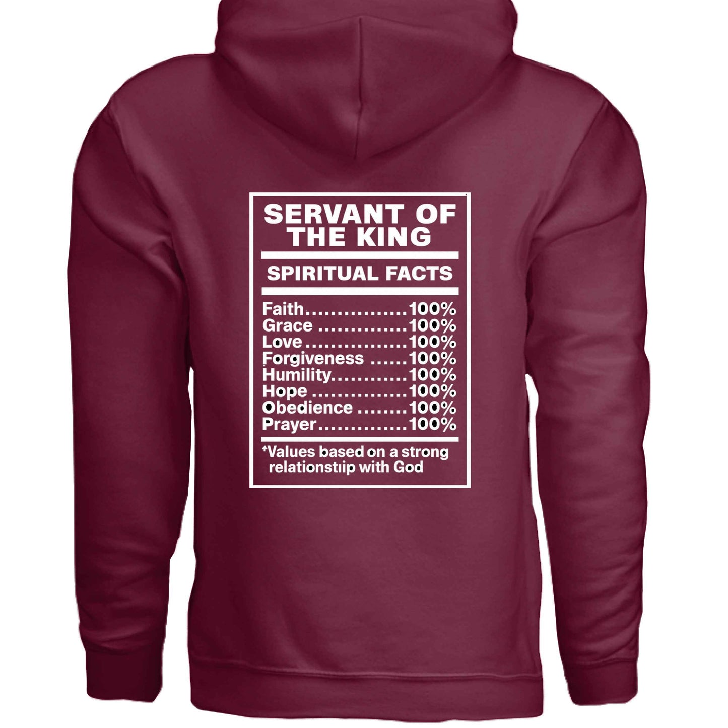 Servant Of The King Spiritual Facts Unisex Christian Pullover Hooded Sweatshirt - ClaimedbyGodDesigns