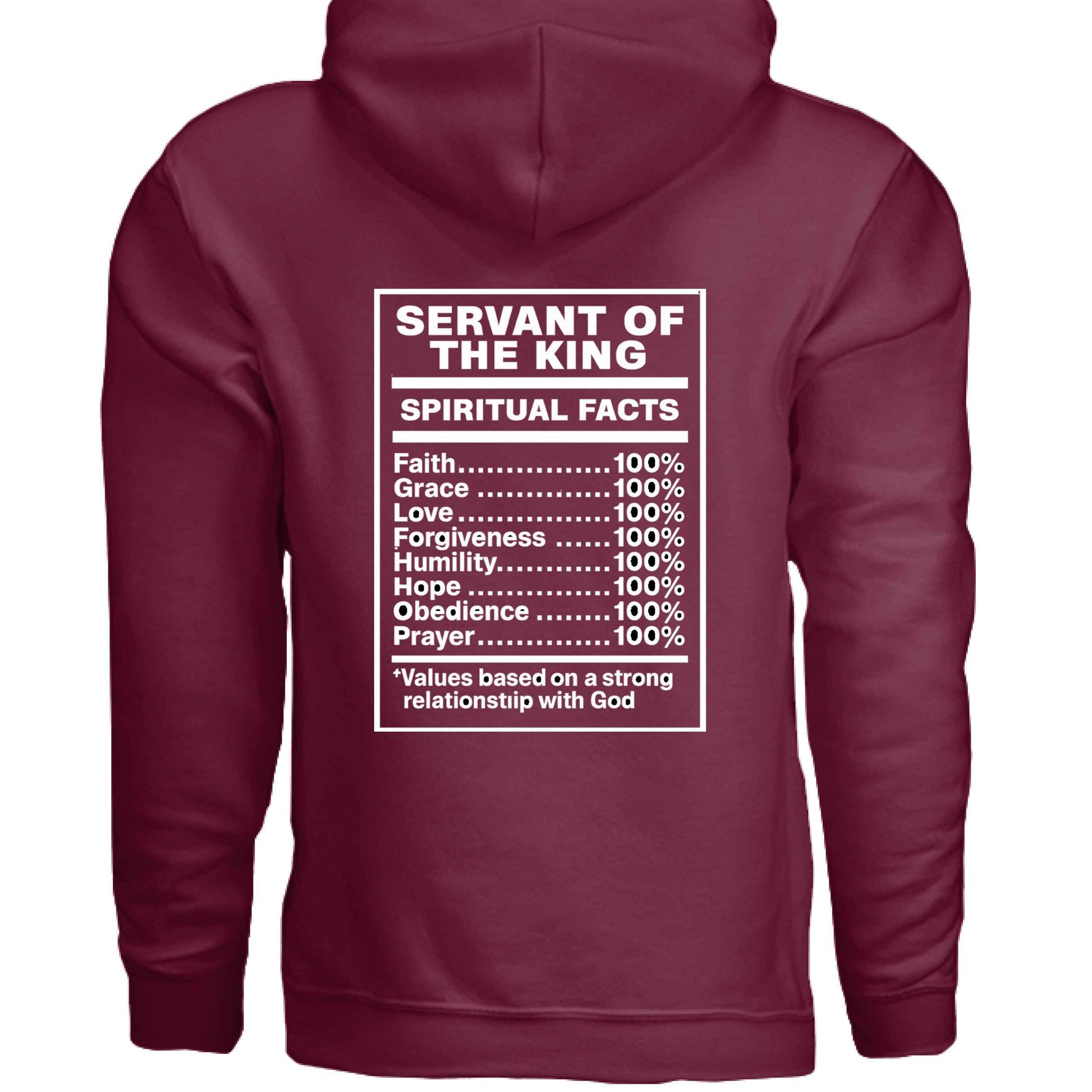 Servant Of The King Spiritual Facts Unisex Christian Pullover Hooded Sweatshirt - ClaimedbyGodDesigns