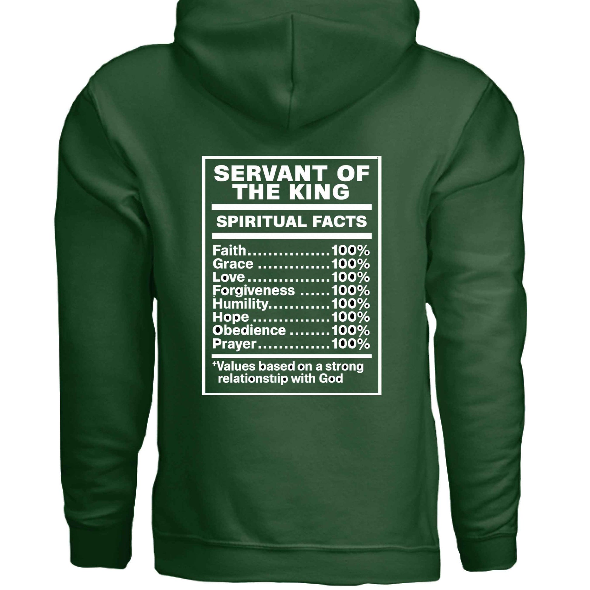 Servant Of The King Spiritual Facts Unisex Christian Pullover Hooded Sweatshirt - ClaimedbyGodDesigns