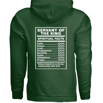 Servant Of The King Spiritual Facts Unisex Christian Pullover Hooded Sweatshirt - ClaimedbyGodDesigns