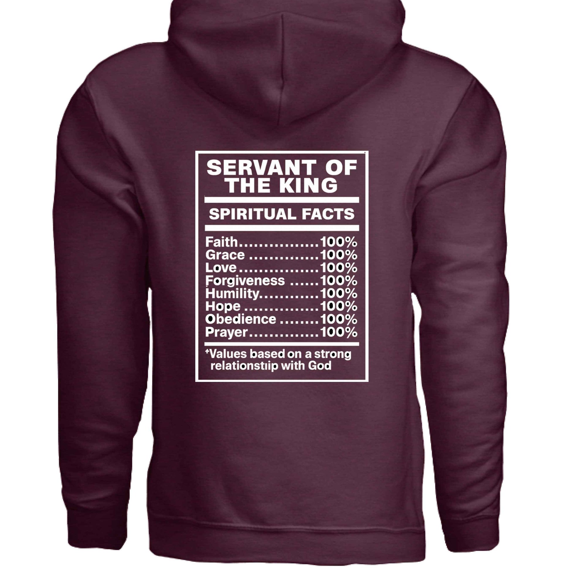 Servant Of The King Spiritual Facts Unisex Christian Pullover Hooded Sweatshirt - ClaimedbyGodDesigns