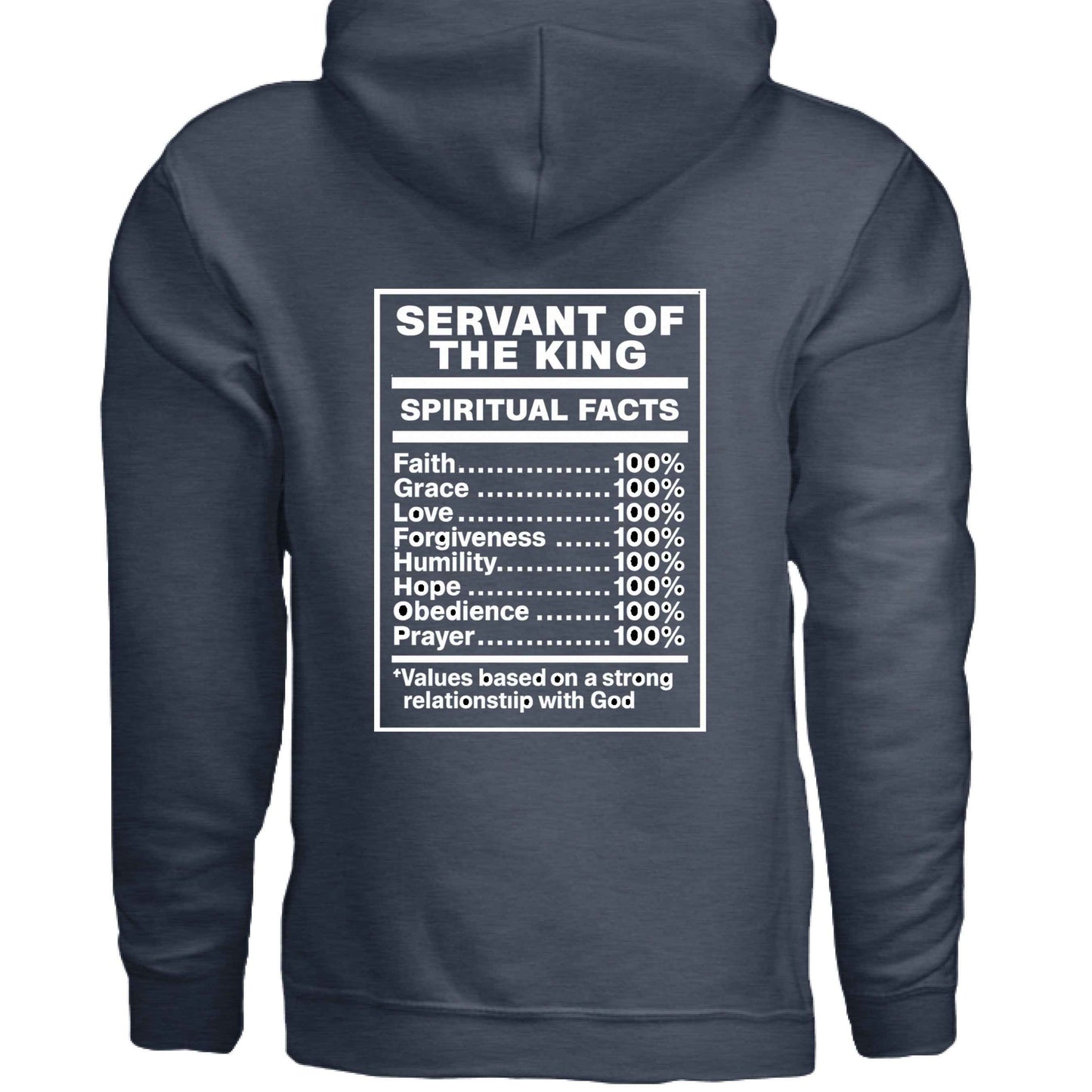 Servant Of The King Spiritual Facts Unisex Christian Pullover Hooded Sweatshirt - ClaimedbyGodDesigns
