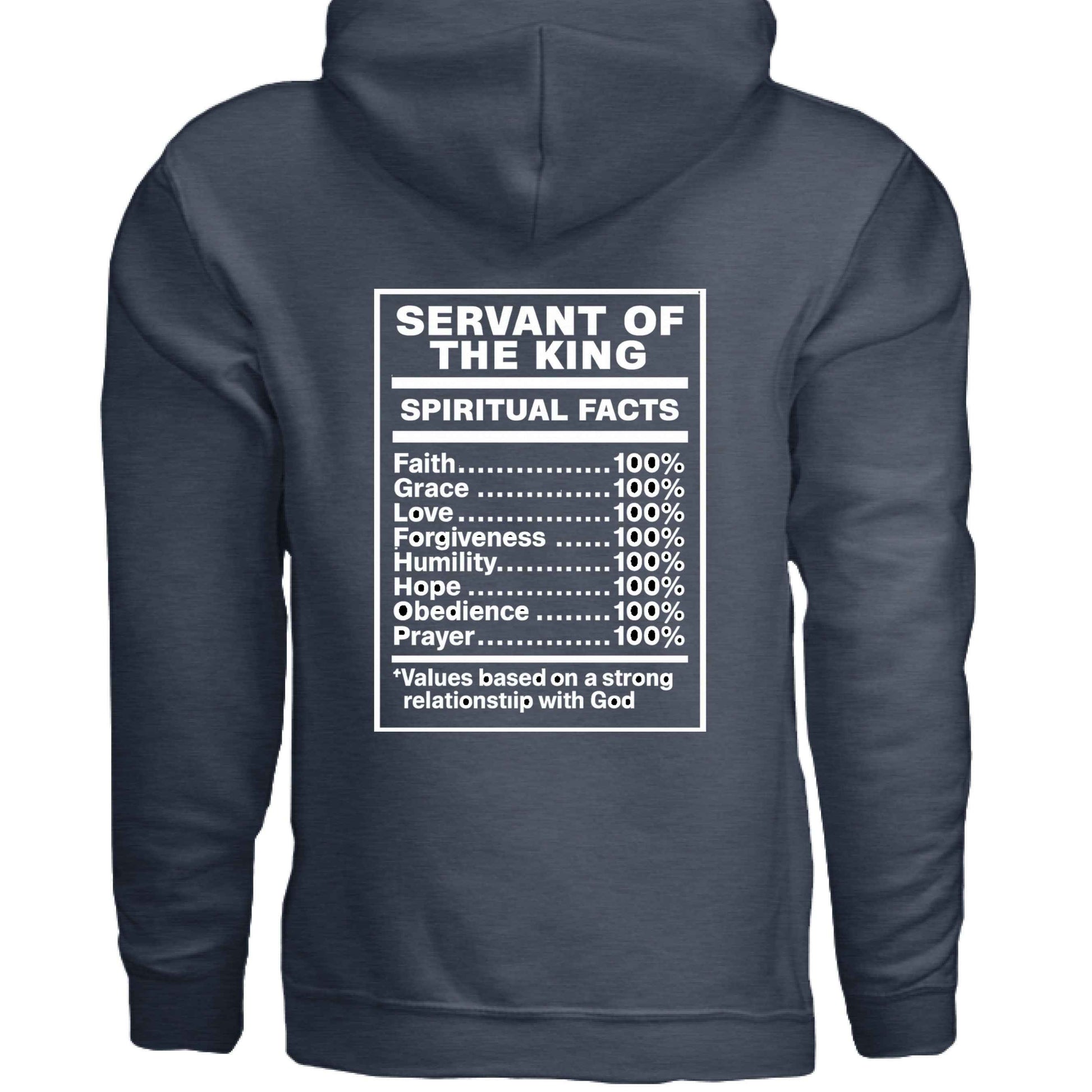 Servant Of The King Spiritual Facts Unisex Christian Pullover Hooded Sweatshirt - ClaimedbyGodDesigns