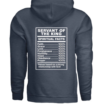 Servant Of The King Spiritual Facts Unisex Christian Pullover Hooded Sweatshirt - ClaimedbyGodDesigns