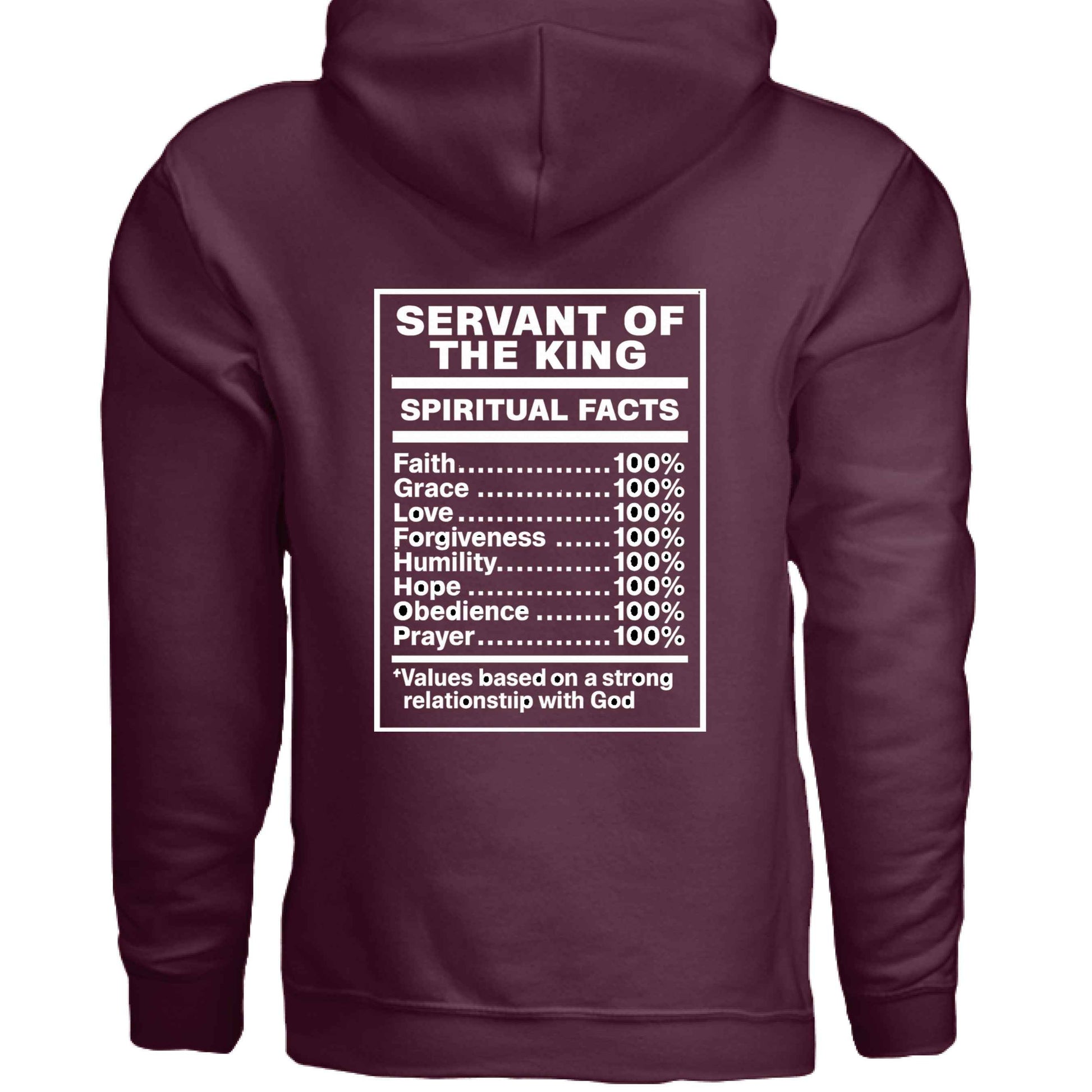 Servant Of The King Spiritual Facts Unisex Christian Pullover Hooded Sweatshirt - ClaimedbyGodDesigns