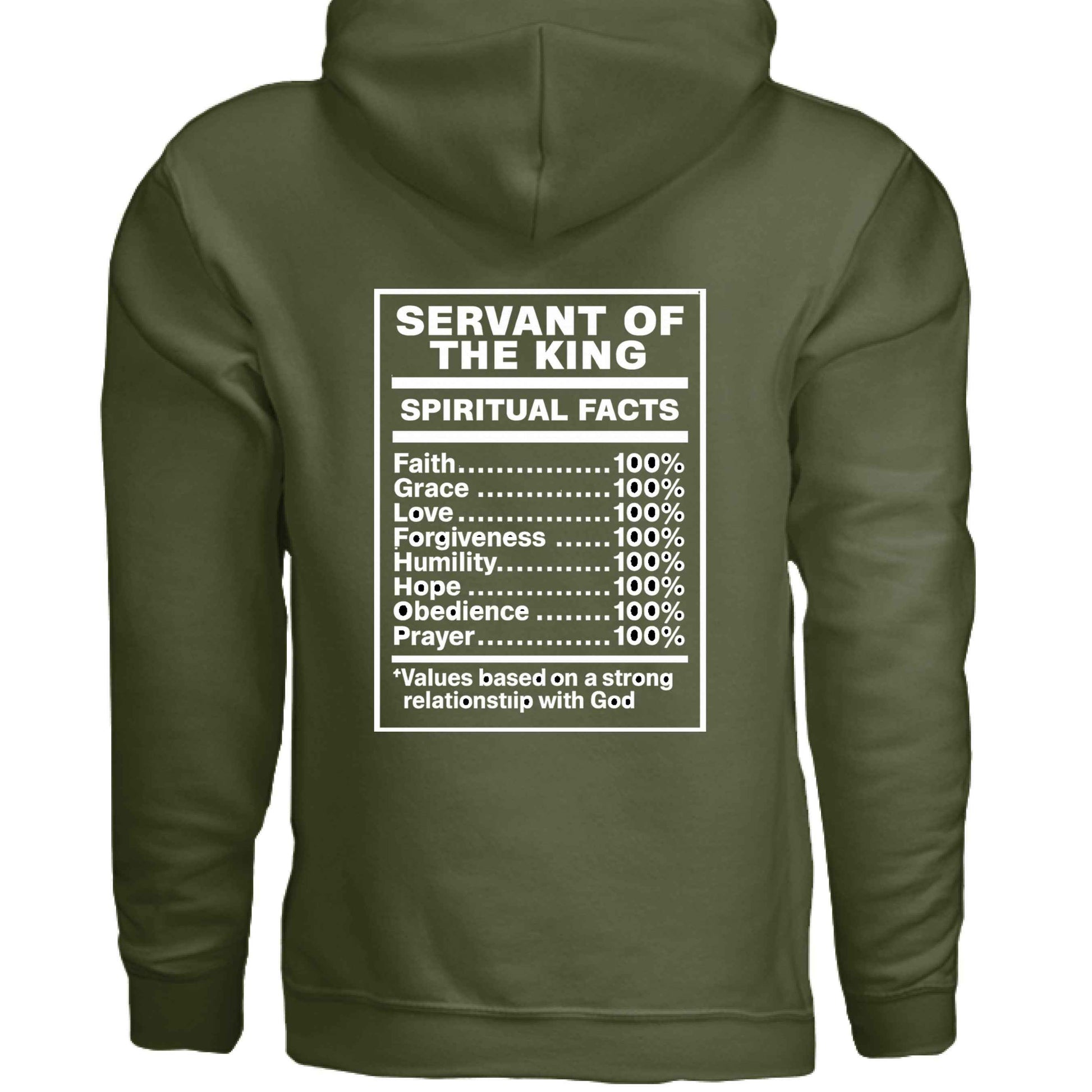 Servant Of The King Spiritual Facts Unisex Christian Pullover Hooded Sweatshirt - ClaimedbyGodDesigns