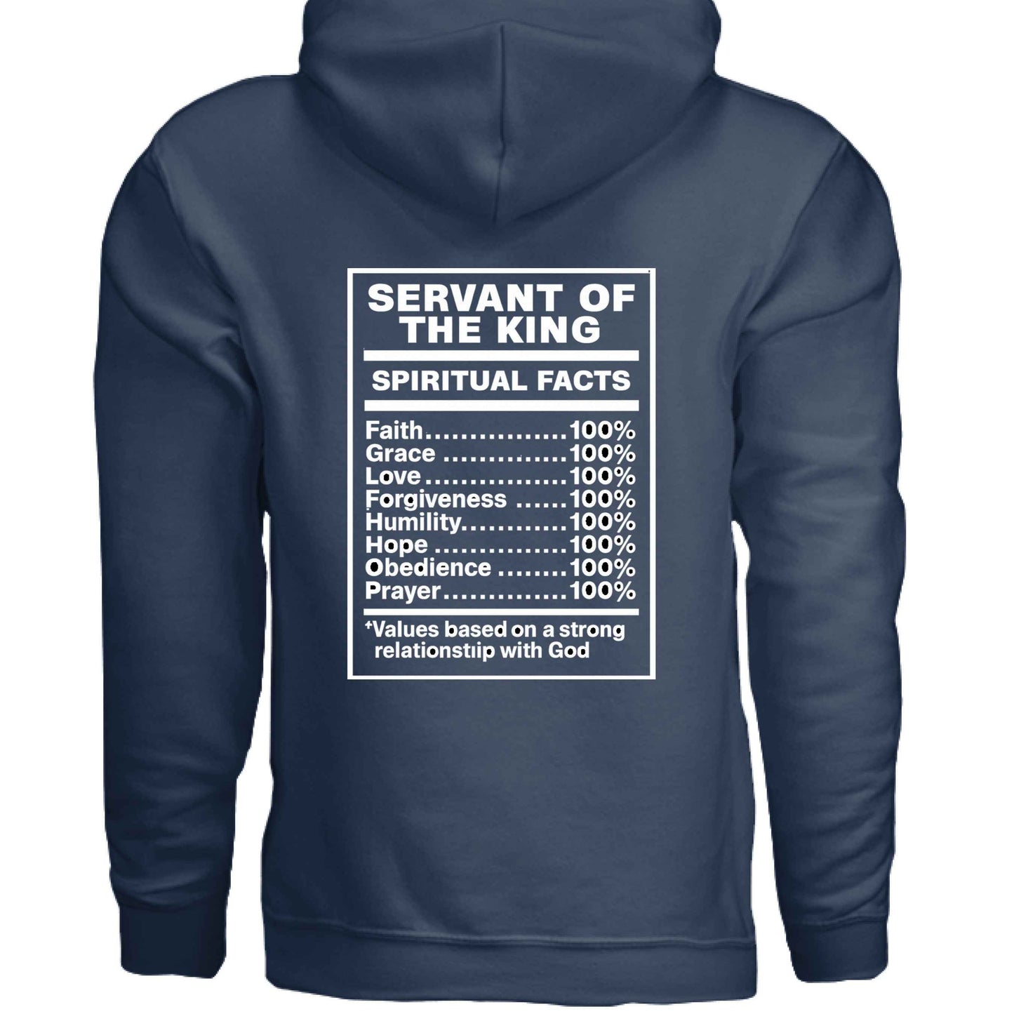 Servant Of The King Spiritual Facts Unisex Christian Pullover Hooded Sweatshirt - ClaimedbyGodDesigns
